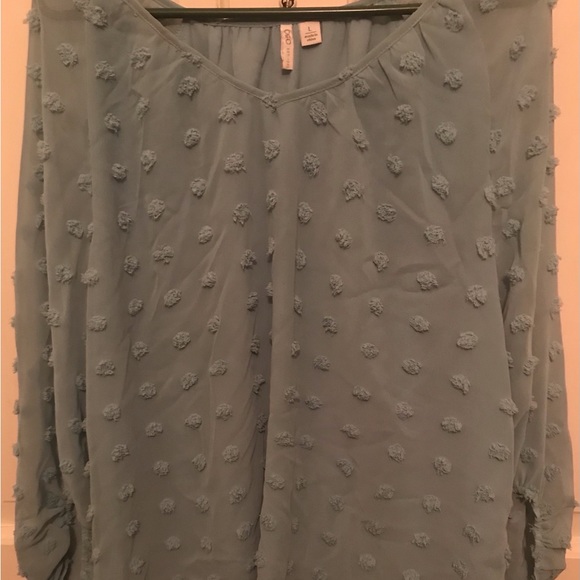 NWOT CATO Women's with Swiss dots! Pullover Blouse Seafoam Green Size XL - Picture 2 of 7